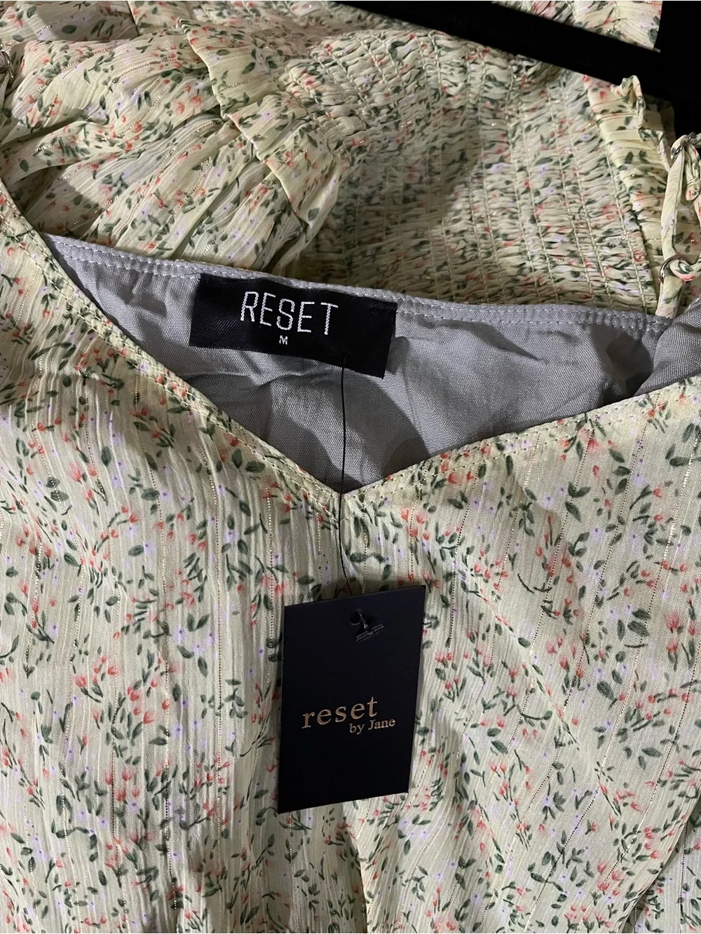 NEW RESET by Jane Lizzie Spring Floral Skirt  Set – Green | Size Medium